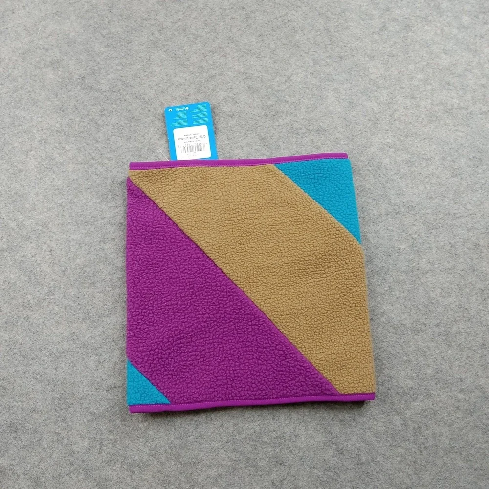 Columbia Scarf Mens‎ One Size Multicolor Fleece Cowl Gaiter Geometric Omni-Heat